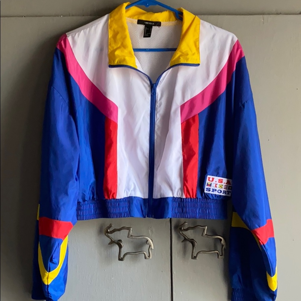 Crop zip up jacket